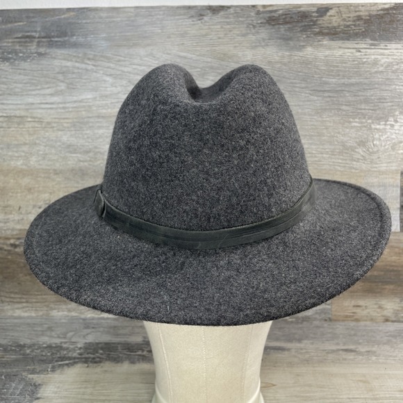 Stetson Mello Felt Crushable Water Repellent Hat 100% Wool Size XL Gray  USA - Picture 4 of 10